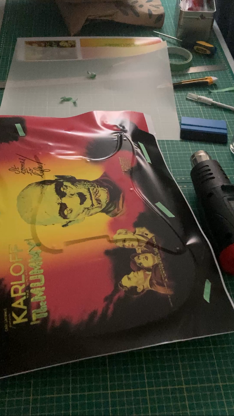 Hammet The Mummy guitar wrap. Recreation of of signature guitar. Knifeless install - Image 5