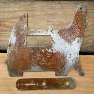 Lollar mini humbucker rusted tele pickguard with control plate. great textures, gloss finish ships free