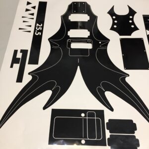 Draco guitar  Routing Template. Build your your own radical metal guitar. Ships Free