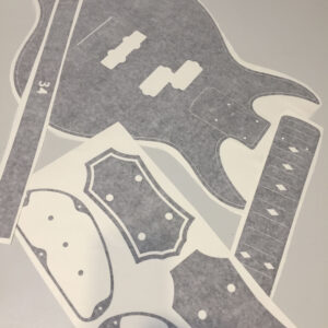 Punisher bass routing template for bass build replica. Complete body and neck set. Ships free