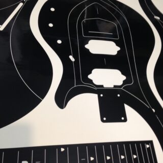 JP Majestic guitar  Routing Template. Build your your own musicman Majesty guitar. Ships Free