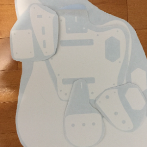 Jaguar  Guitar Vinyl Routing Template. includes neck, headstock and  free shipping.