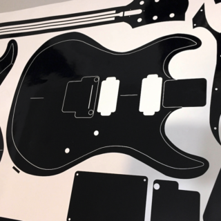 Offset guitar Routing Template. Build your your own RZK style Metal guitar. Ships Free