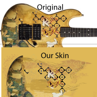 Cantrell Blue dress rampage guitar wrap. Recreation of Jerry Cantrell famous guitar.