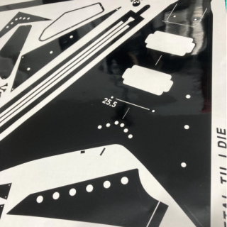 Rhodes Jackson Style V body Vinyl Routing Template. Ships free. no tax