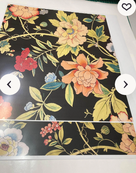 1988 JEM style Floral Guitar Wrap, High-Def Floral Cloth Pattern Sticker Print. - Image 6