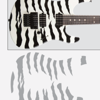 Suhr Tiger guitar sticker. Tiger graphic for guitar upgrade.