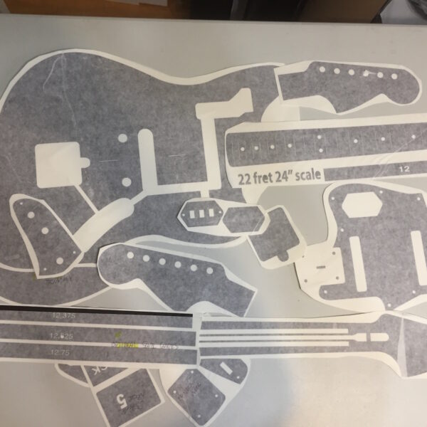 Jaguar  Guitar Routing Template. includes neck, headstock and  free shipping. - Image 4